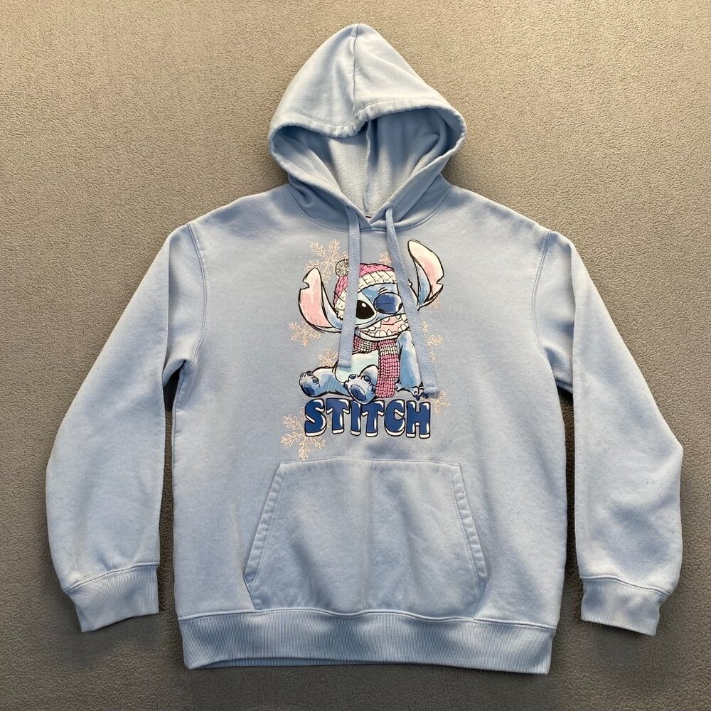 Disney Stitch Graphic Sweatshirt Hoodie Size Large (11-13) ,Blue,Teens,Sweater